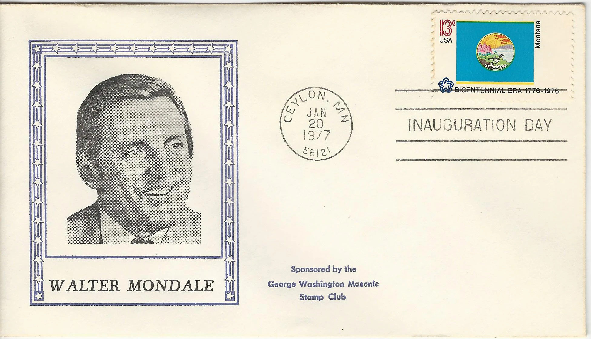 Inauguration VP Walter Mondale Postmark #1: Washington, DC&hellip;